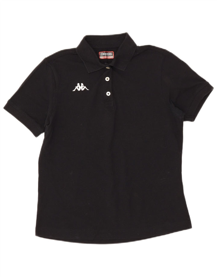 Kappa Polo para mujer UK 44 Mediano Algodón negro