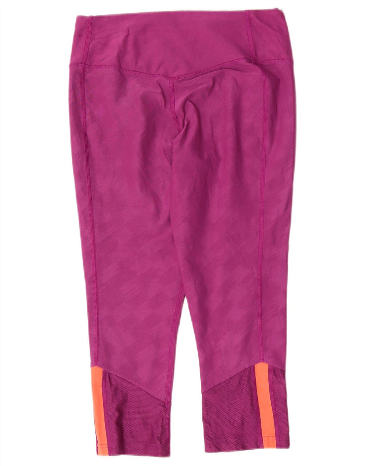 Nike Leggings Capri para Mujer Reino Unido 10 Pequeño Púrpura Geométrico Poliéster