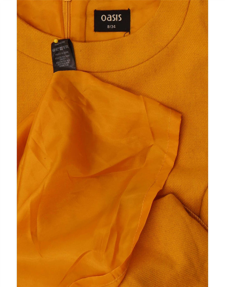 Oasis Vestido tubo sin mangas para mujer UK 8 Small Lana amarilla