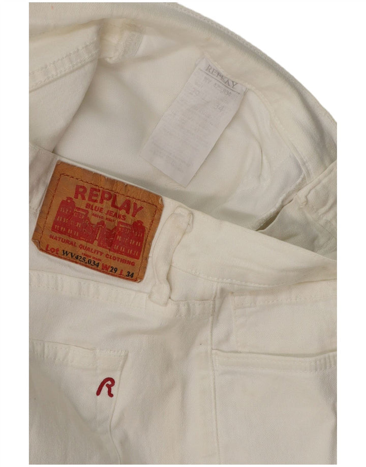 REPLAY Vaqueros Bootcut para Mujer W29 L30 Blanco