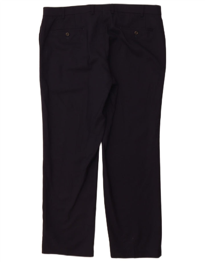 POLO RALPH LAUREN Pantalón de traje recto para hombre W38 L30 Poliéster azul marino