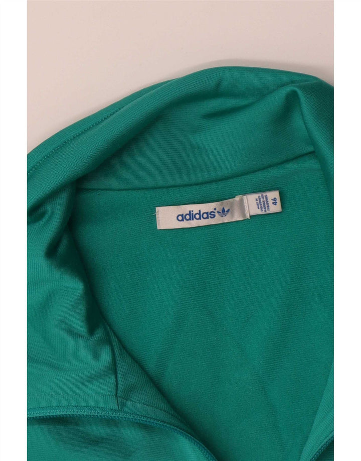 Adidas Mujer Graphic Chándal Top Chaqueta IT 46 Poliéster Verde Medio