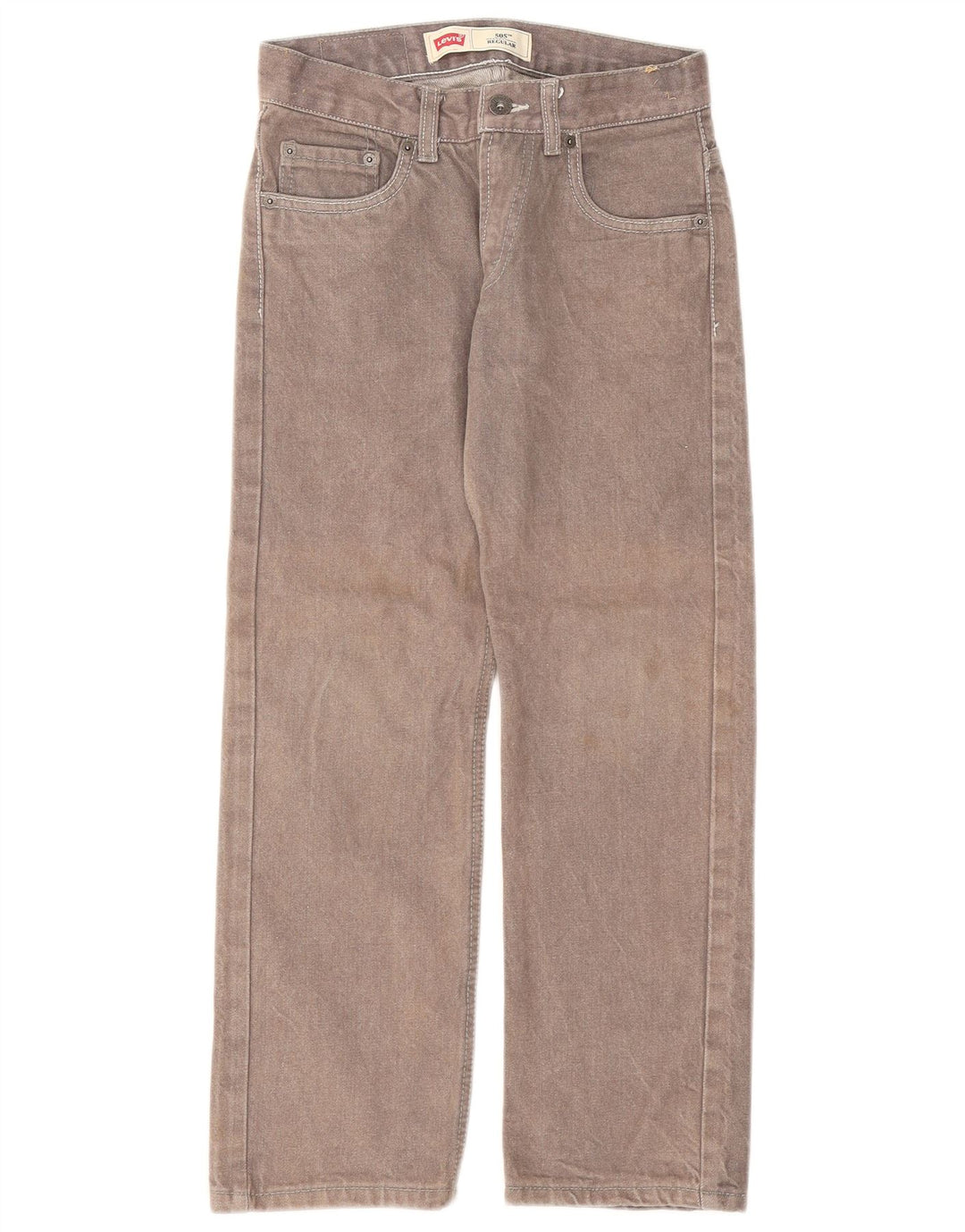 Levi's Mujer 505 Vaqueros Rectos Regulares W25 L25 Algodón Gris