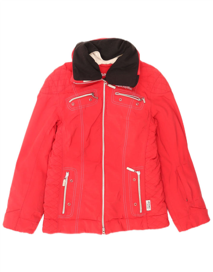 Schoffel Chaqueta de esquí para mujer UK 40 Small Red Colourblock Poliamida