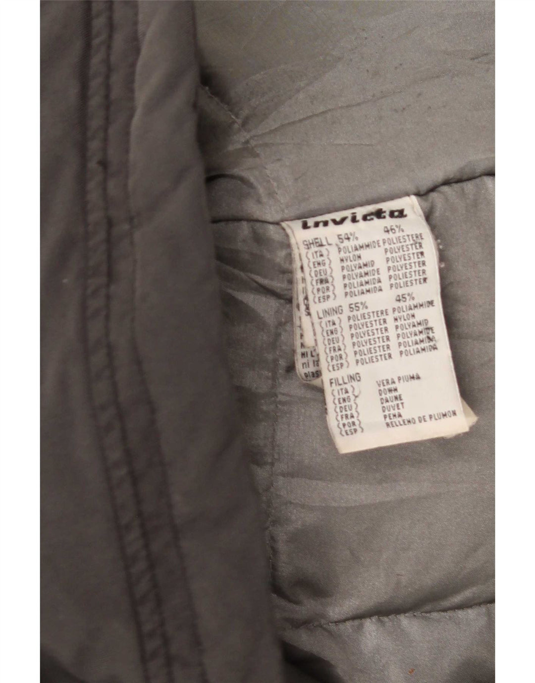Chaqueta acolchada para hombre Invicta UK 40 Large Nylon gris
