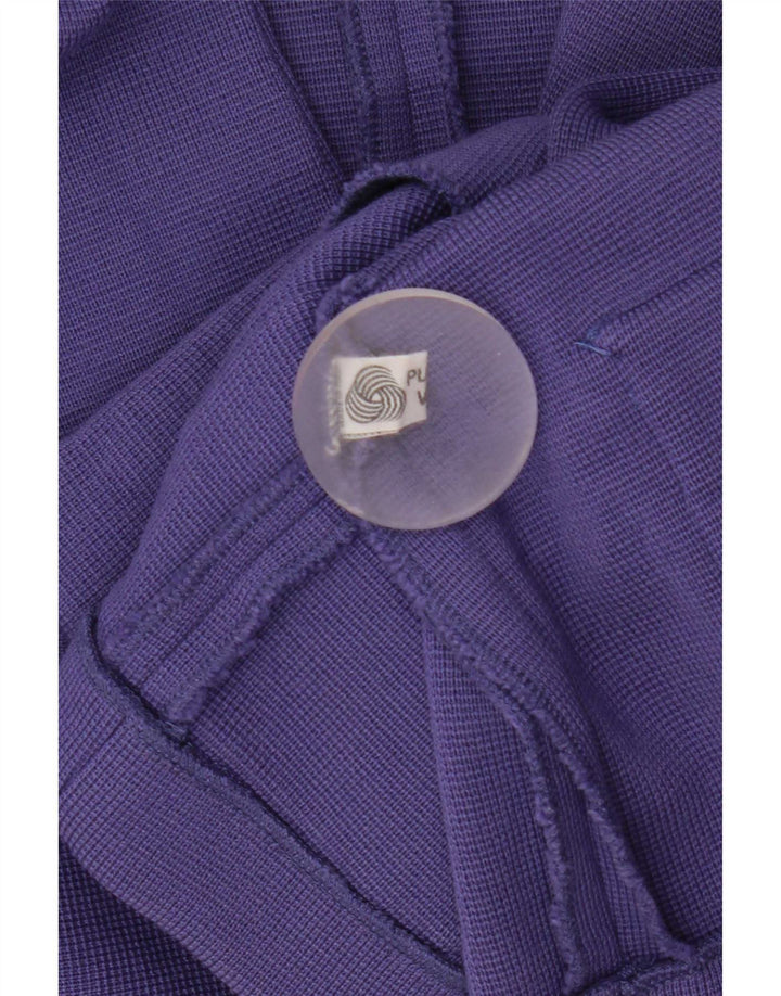 Luisa Spagnoli Chaqueta tipo blazer de punto con 2 botones para mujer UK 10 Small Purple