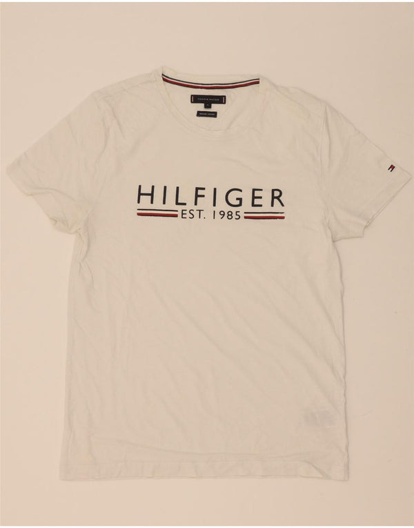 Tommy Hilfiger Camiseta gráfica para hombre Top Medium White Cotton