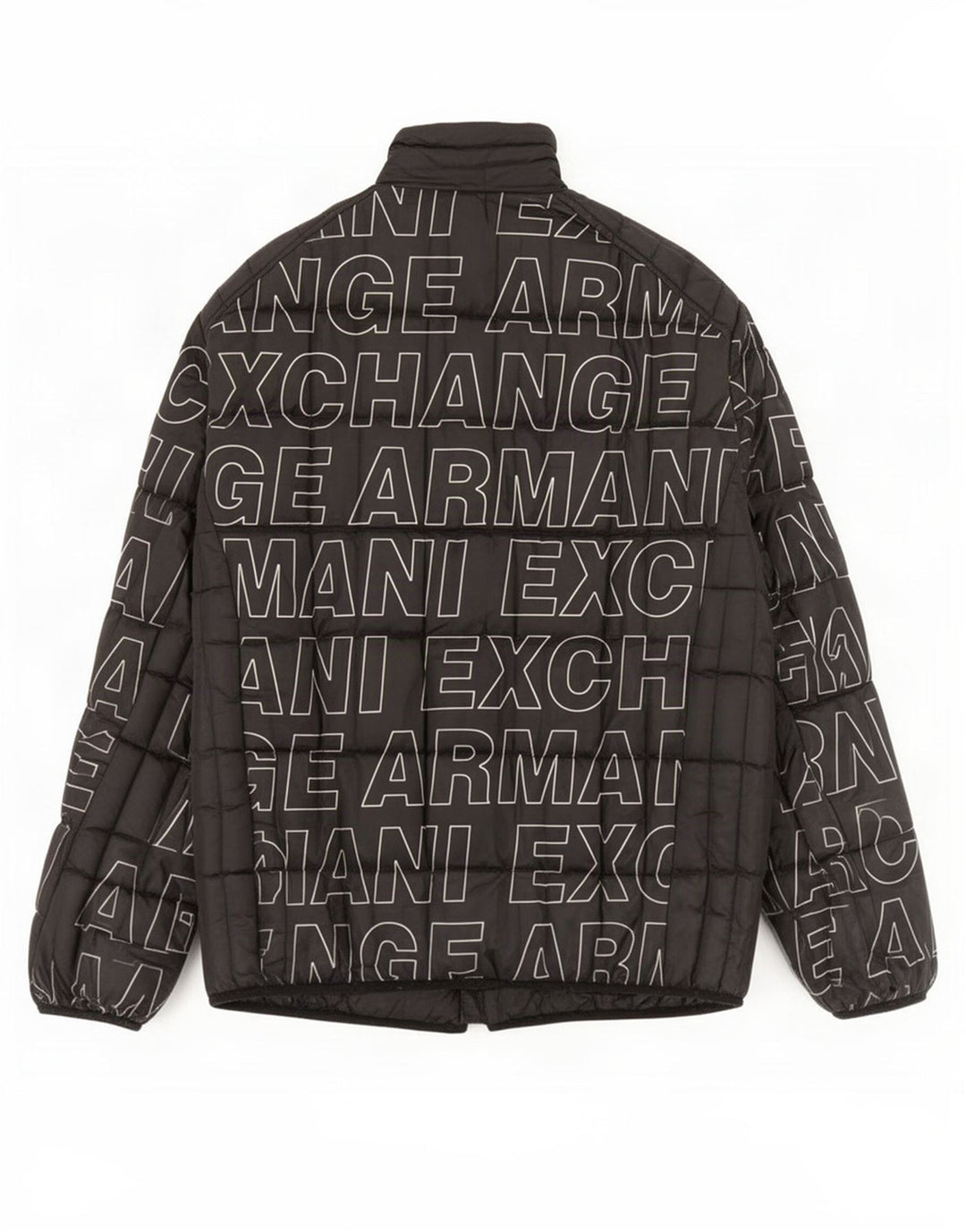 Armani Exchange Chaqueta acolchada gráfica para hombre Reino Unido 40 Grande Negro