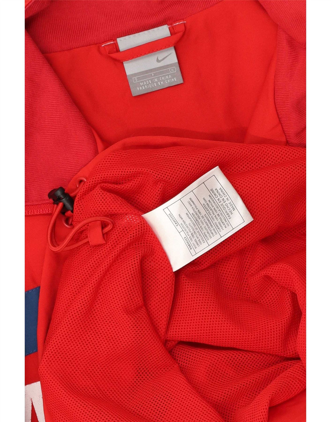 Nike Chaqueta impermeable gráfica para hombre UK 36 Small Rojo Colorblock Poliéster