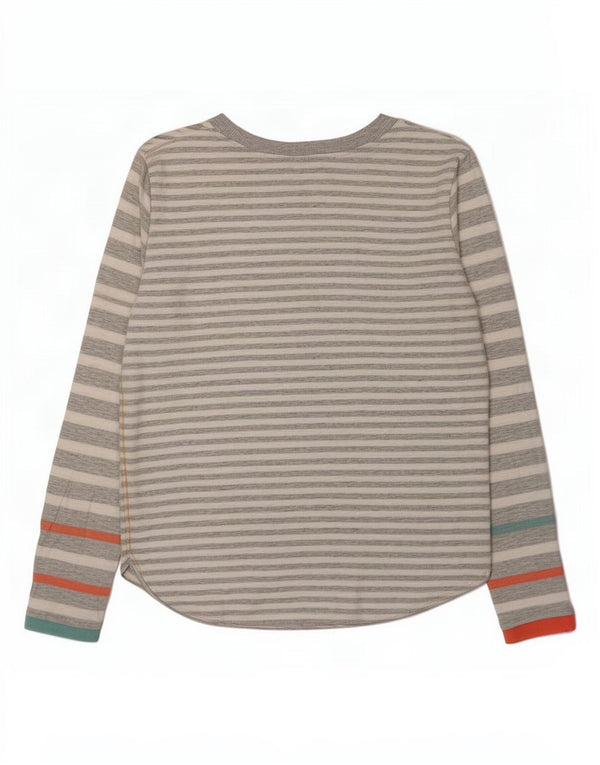 White Stuff Top de mujer de manga larga UK 8 Small de algodón a rayas grises