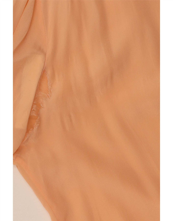 Blusa camisera vintage para mujer IT 47 Large Orange