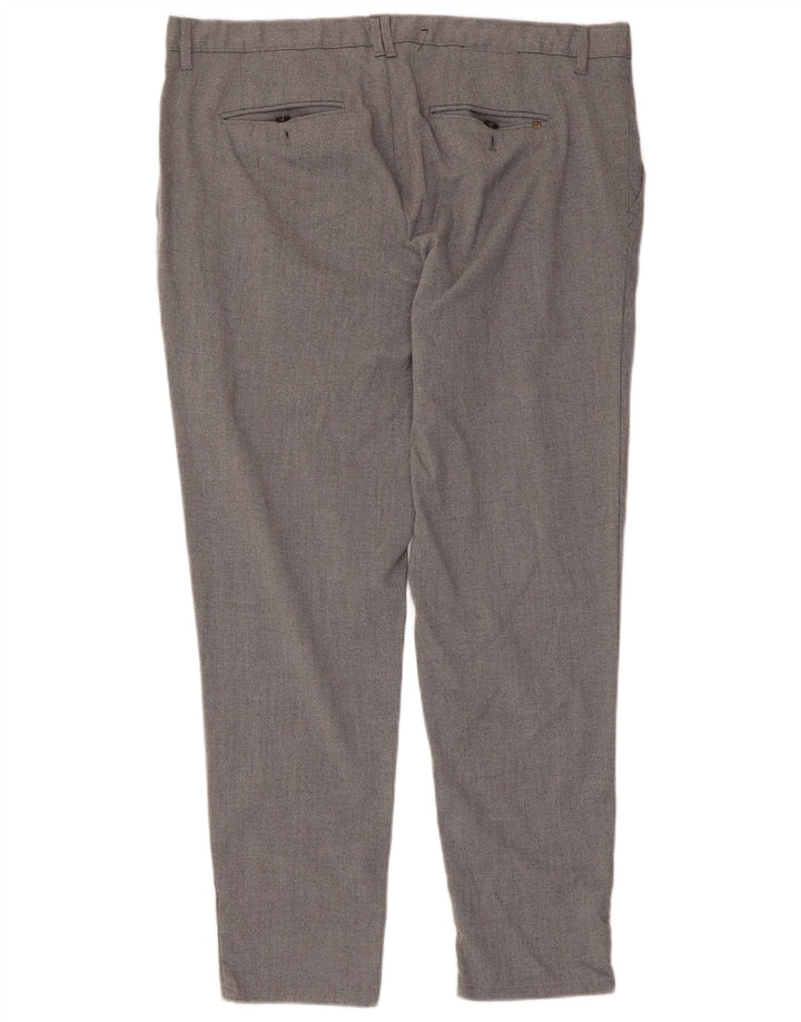 Zara Pantalón chino ajustado para hombre EU 48 XL W38 L28 Poliéster gris