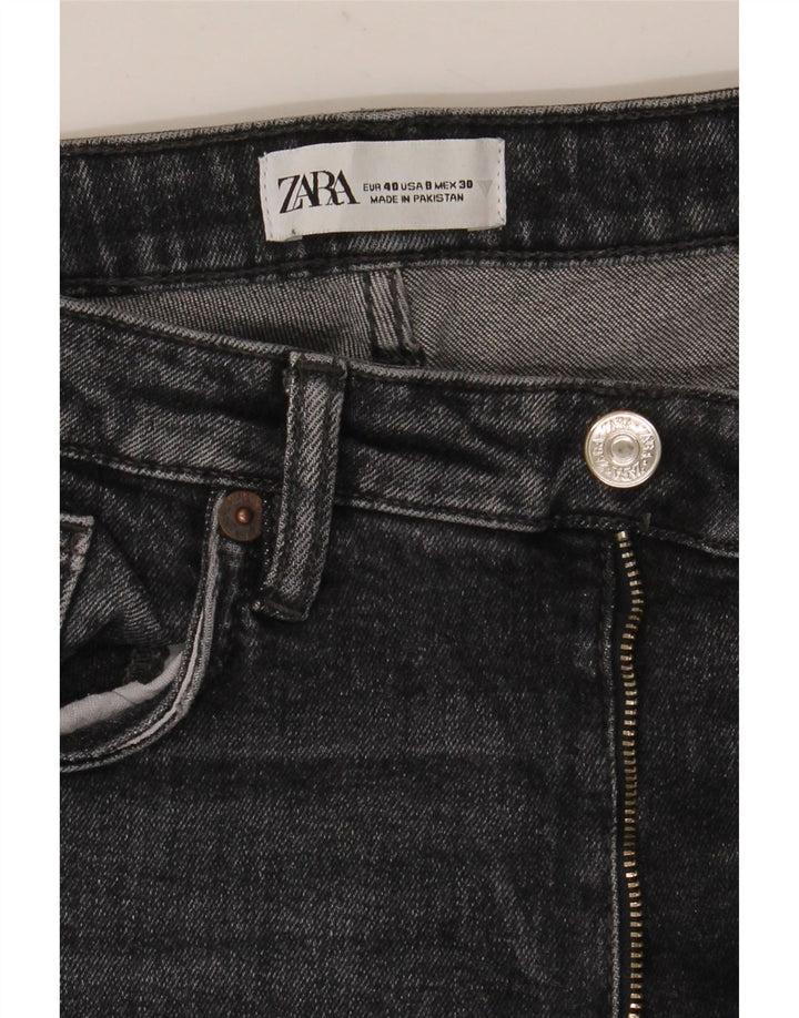 Zara Jeans Rectos Mujer EU 40 Medium W30 L26 Gris