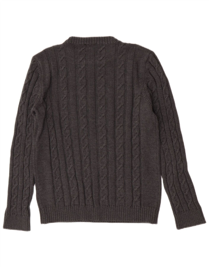 Refrigiwear Jersey De Mujer Con Cuello Redondo De Lana Virgen Gris Medio