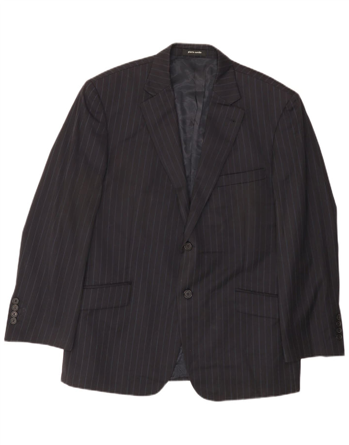 Pierre Cardin Chaqueta tipo blazer de 2 botones para hombre UK 44 2XL Azul marino a rayas