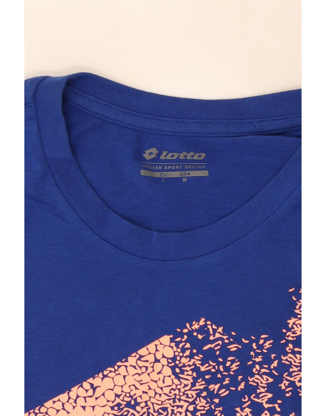Lotto Hombre Camiseta Gráfica Top Azul Medio