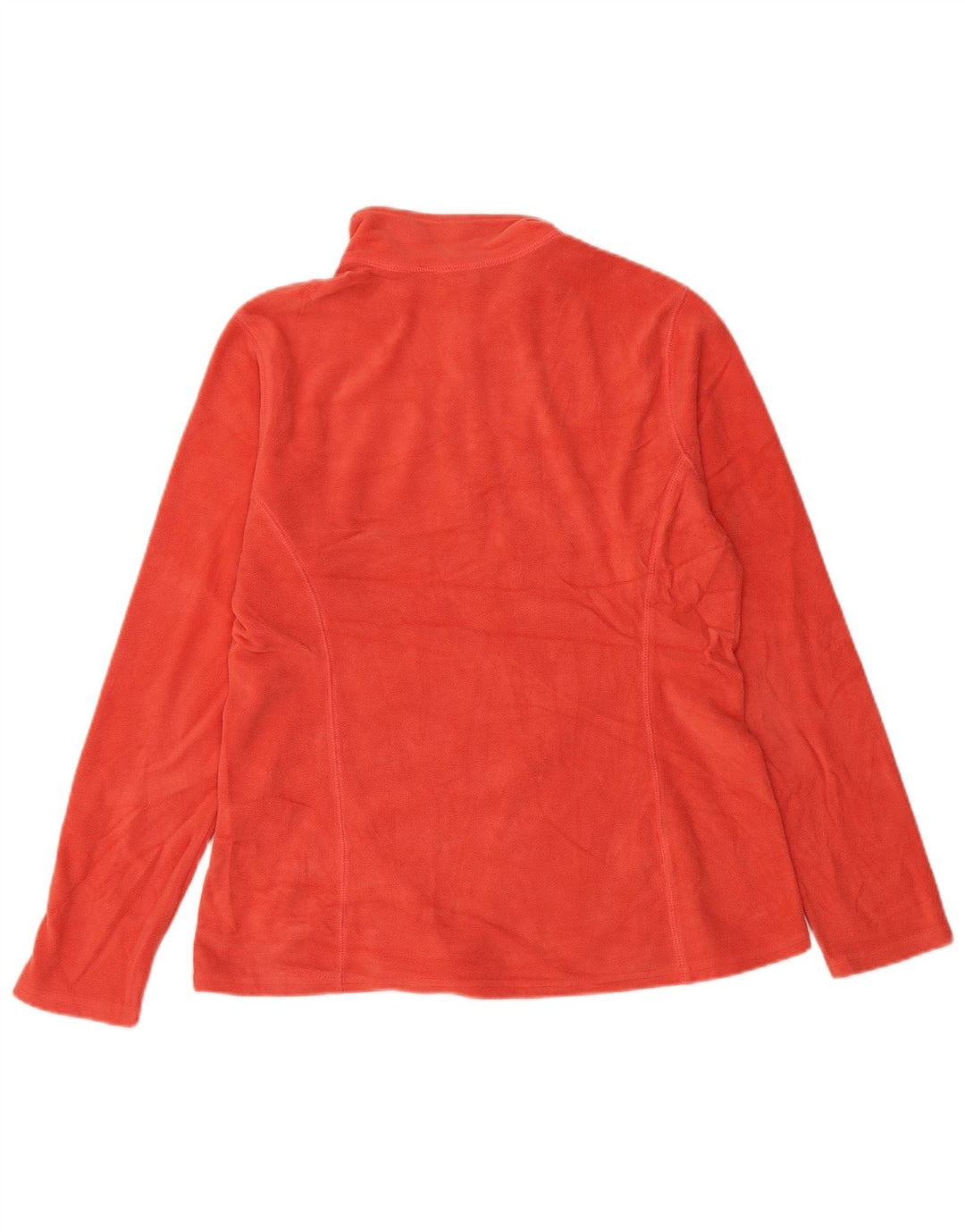 EDDIE BAUER Jersey polar con cuello y cremallera para mujer UK 12 Poliéster naranja medio