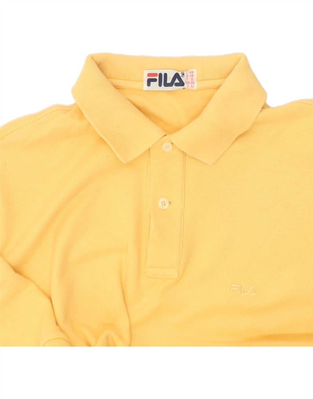 FILA Mens Polo Shirt IT 48 Medium Orange Cotton | Vintage Fila | Thrift | Second-Hand Fila | Used Clothing | Messina Hembry 