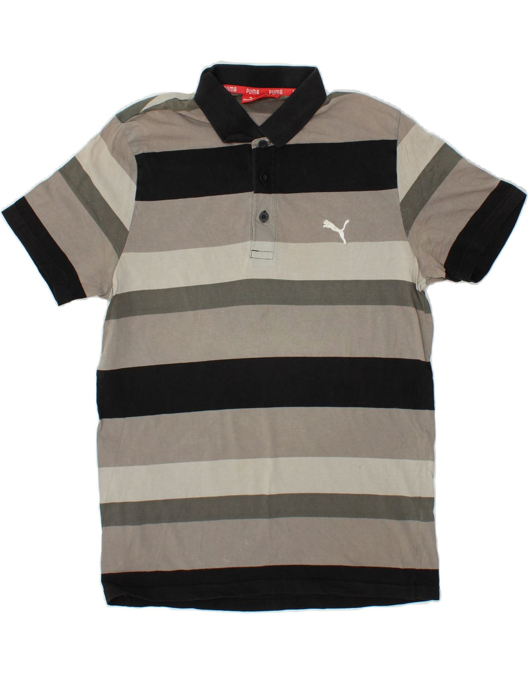 Polo PUMA para hombre a rayas gris medio