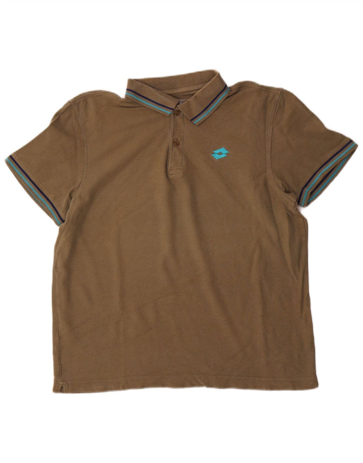 Polo Lotto Hombre Caqui Mediano