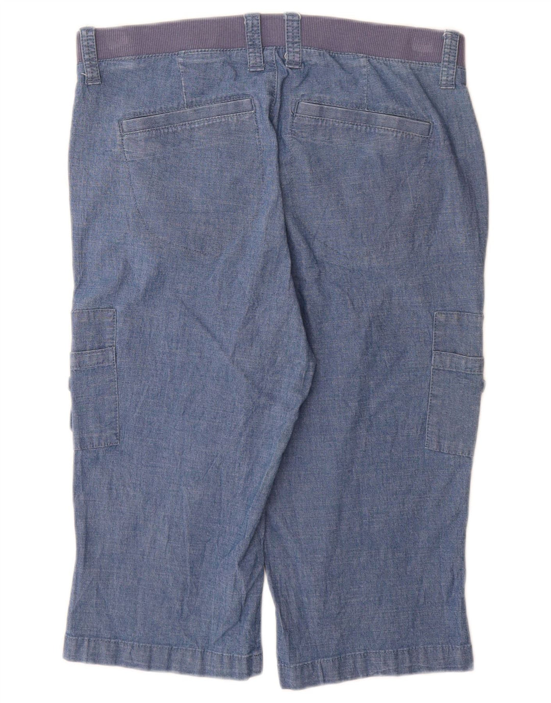 Lee Bermudas para mujer de talle medio, pantalones cortos cargo US 10 grande W30 algodón azul