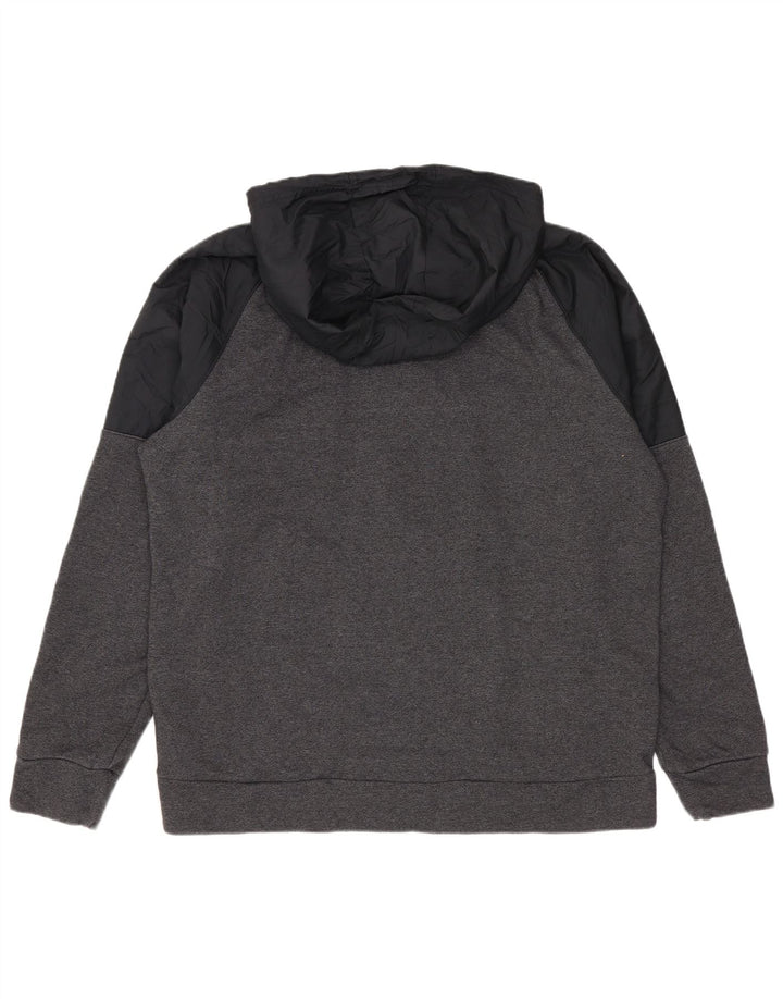 Under Armour Sudadera con capucha y cremallera para hombre, talla grande, algodón gris