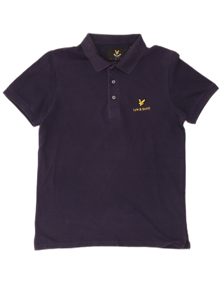 Lyle & Scott Polo para hombre de algodón azul marino mediano