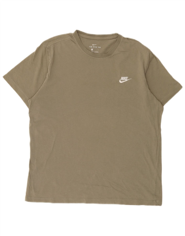 Nike - Camiseta para hombre, talla grande, color caqui, algodón