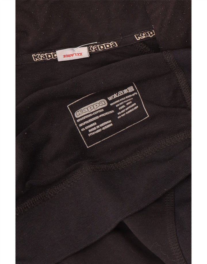 Kappa Hombre Chándal Top Chaqueta 2XL Negro Algodón