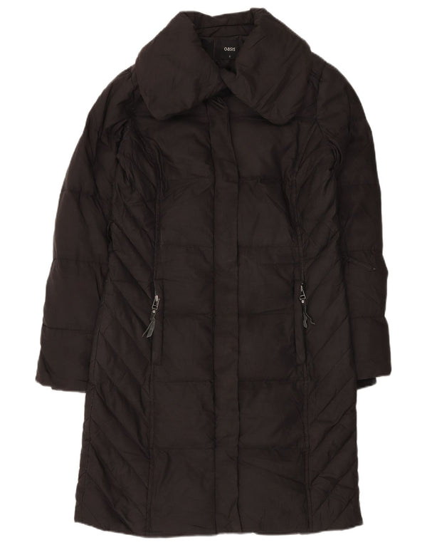 OASIS Abrigo acolchado extragrande para mujer UK 10 Small Poliéster negro