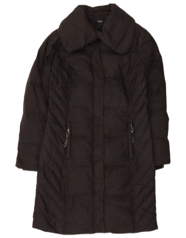OASIS Abrigo acolchado extragrande para mujer UK 10 Small Poliéster negro