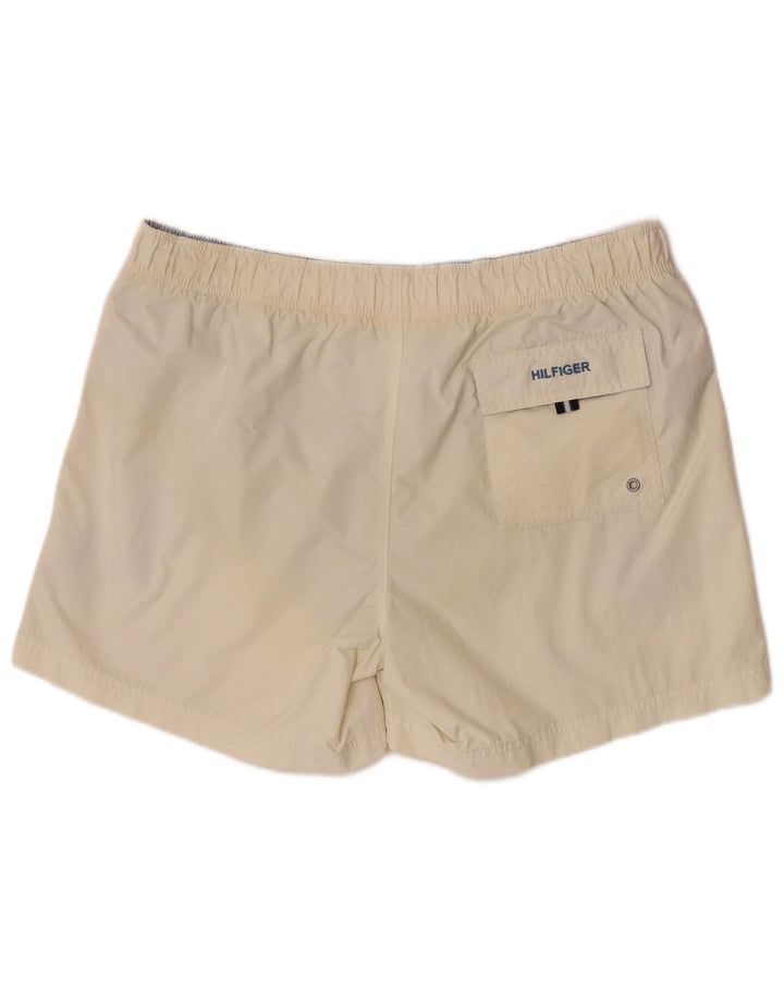 Tommy Hilfiger Bañador para Hombre Large Off White Colorblock Poliéster