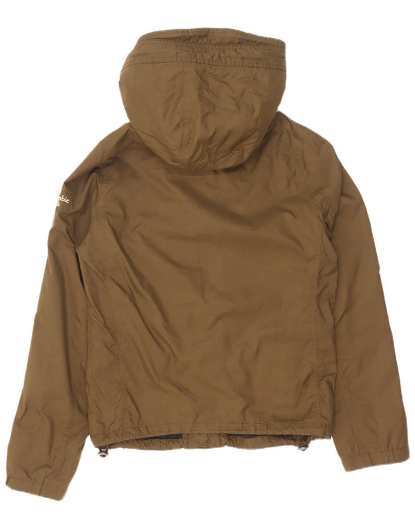 Abercrombie & Fitch Chaqueta utilitaria con capucha para hombre UK 36 Small Khaki Nylon