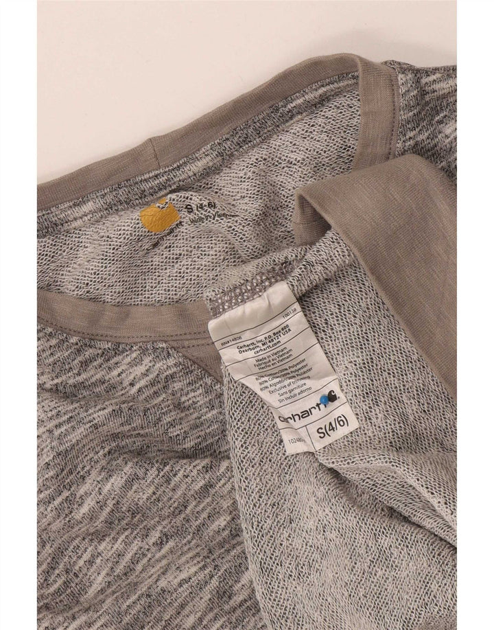 Carhartt Sudadera para mujer Jumper US 4/6 Pequeño Gris Moteado Algodón