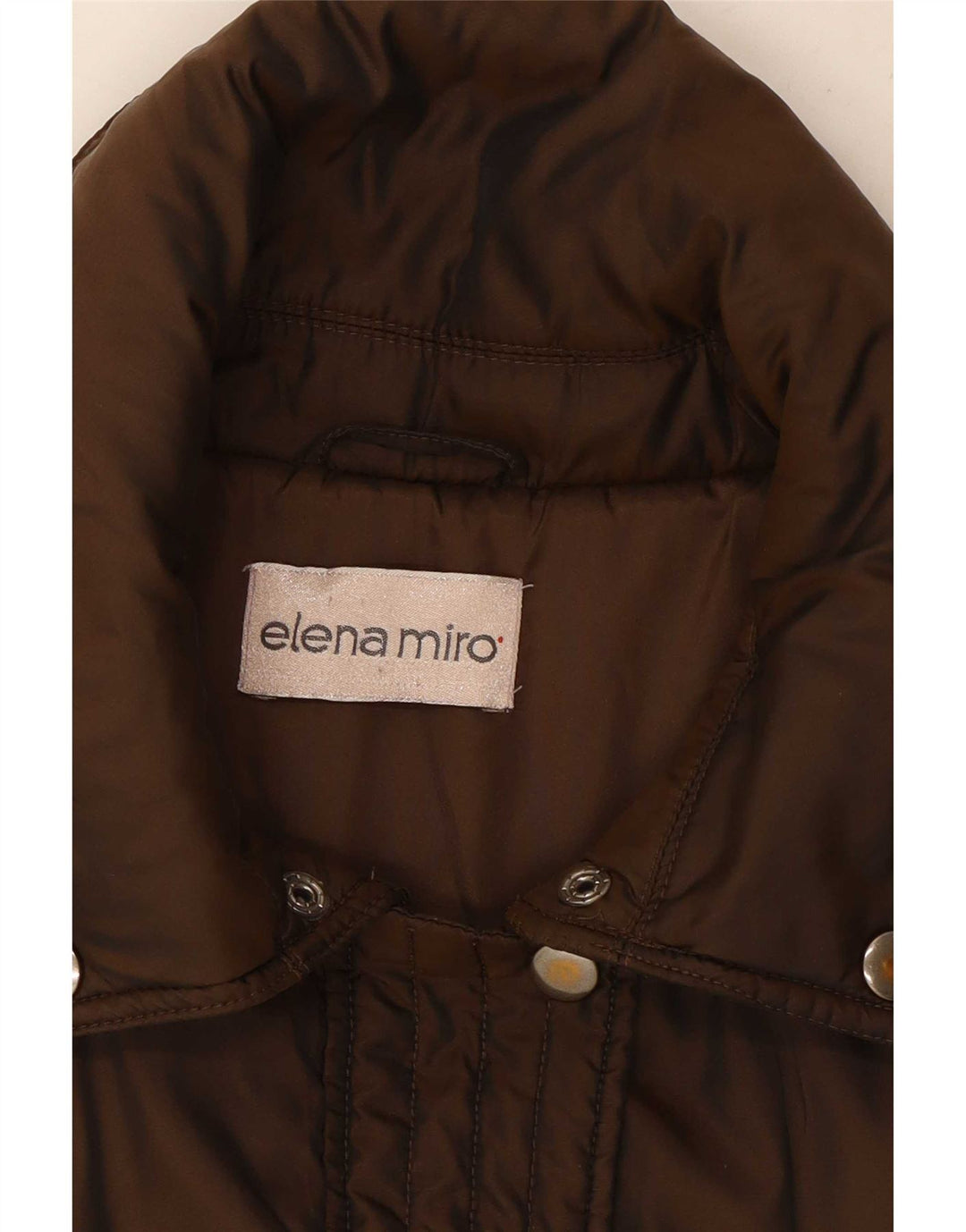 ELENA MIRO Chaqueta Acolchada Mujer ES 40 XL Marrón Poliéster