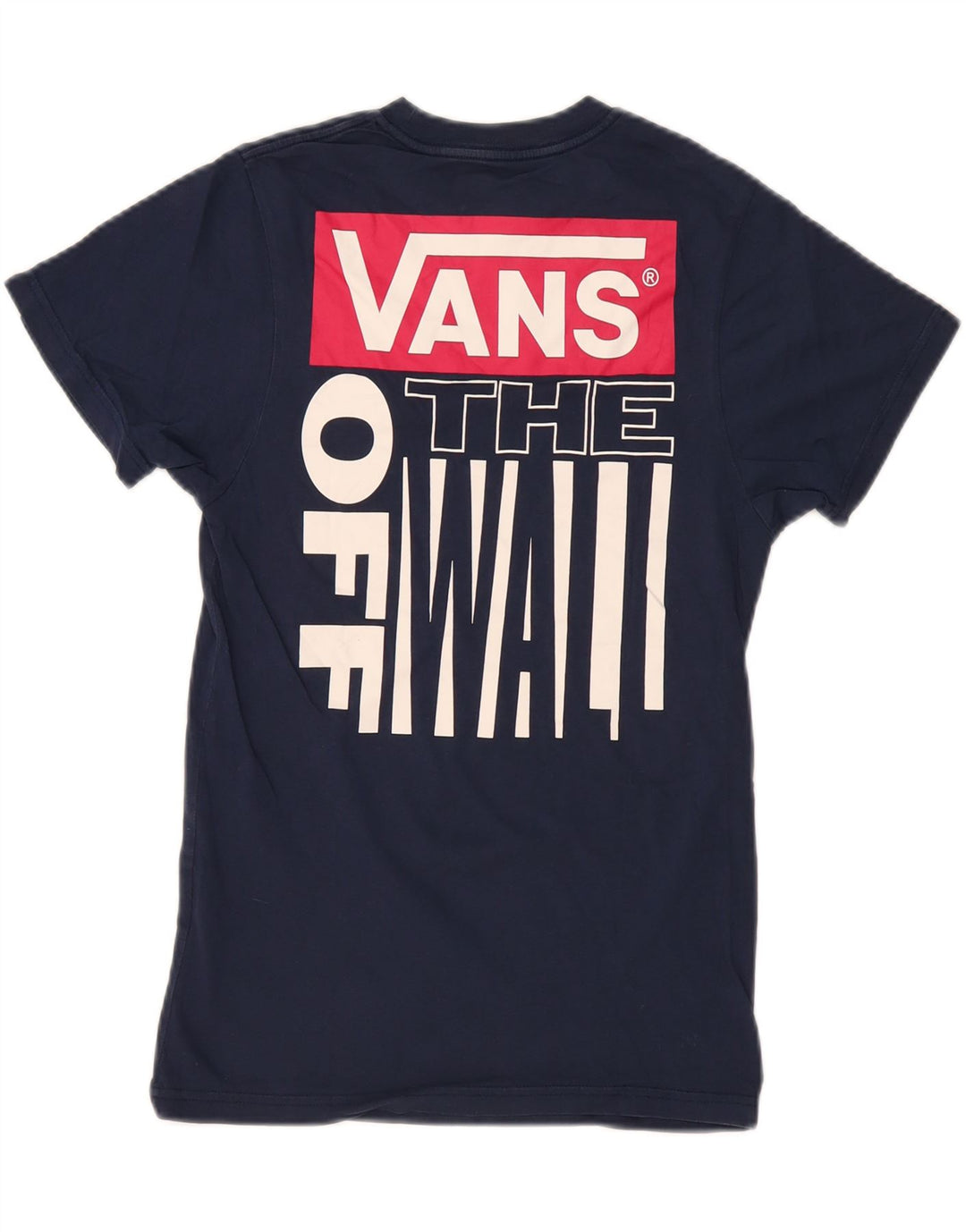 VANS Hombre Slim Fit Graphic Camiseta Top XS Azul Marino Algodón
