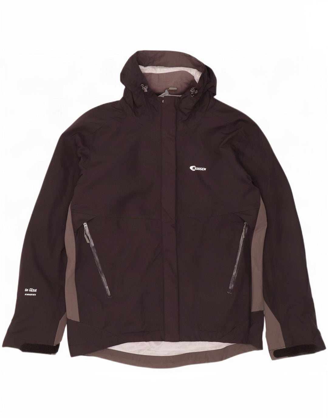 Nordsen Chaqueta impermeable con capucha para hombre UK 38 Medium Black Colourblock Nylon