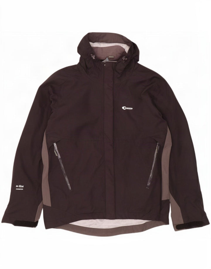 Nordsen Chaqueta impermeable con capucha para hombre UK 38 Medium Black Colourblock Nylon