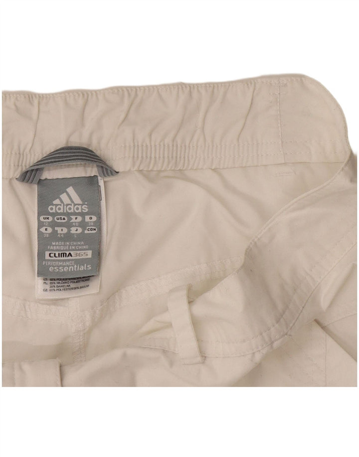 Adidas Mujer Clima 365 Capri Pantalones Reino Unido 12 Mediano W30 L20 Blanco