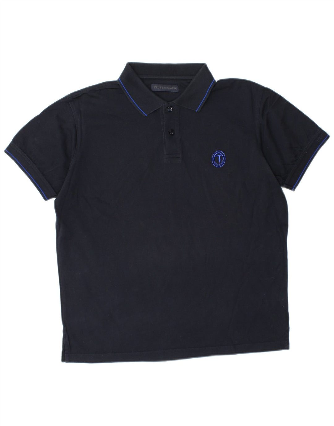 TRUSSARDI Polo Hombre Algodón Azul Marino Medio