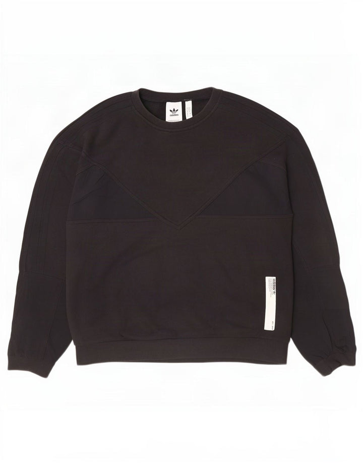 Adidas Hombre Sudadera Jumper Medium Negro Algodón