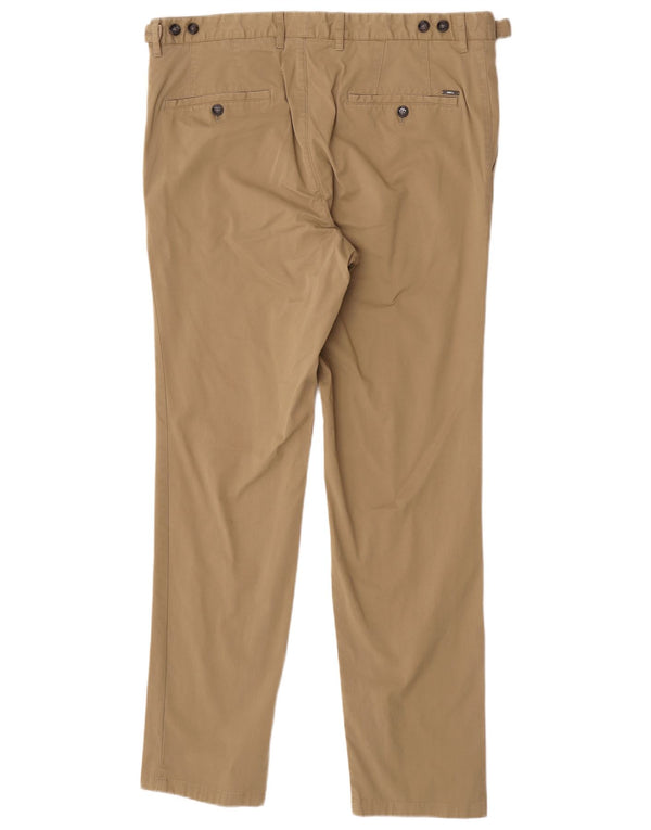 Hugo Boss Mens Slim Chino Pantalones W38 L32 Algodón Caqui