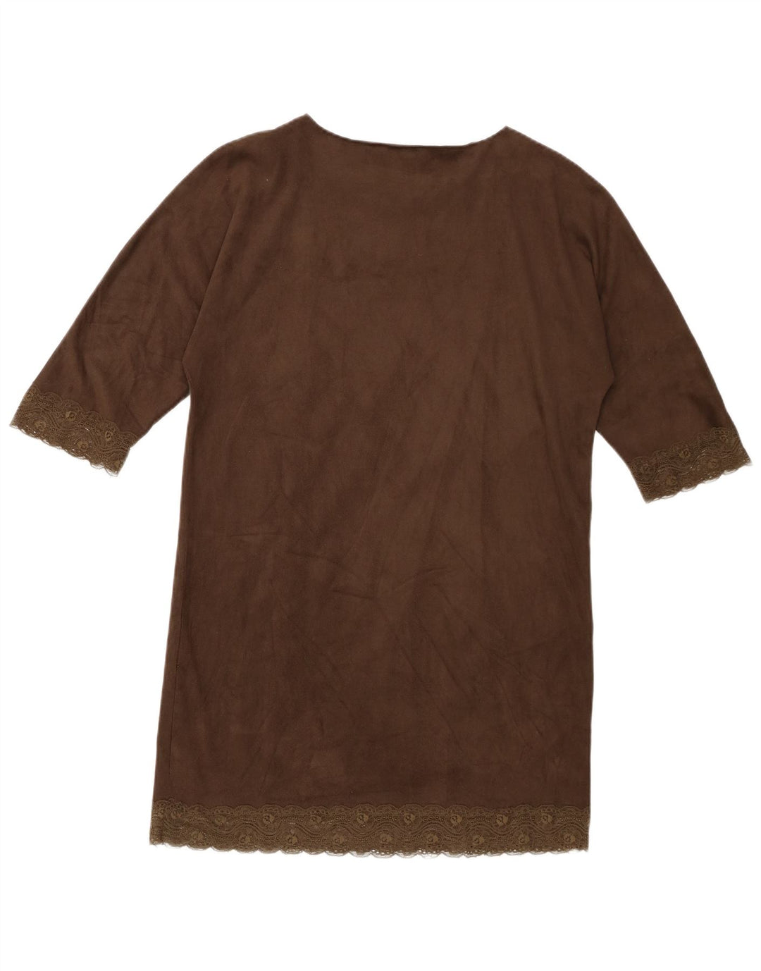 ZARA Vestido recto extragrande para mujer UK 40 Small Marrón