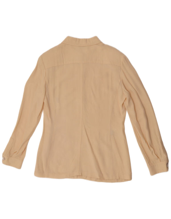 Sportmax Blusa holgada para mujer UK 10 Small Viscosa amarilla