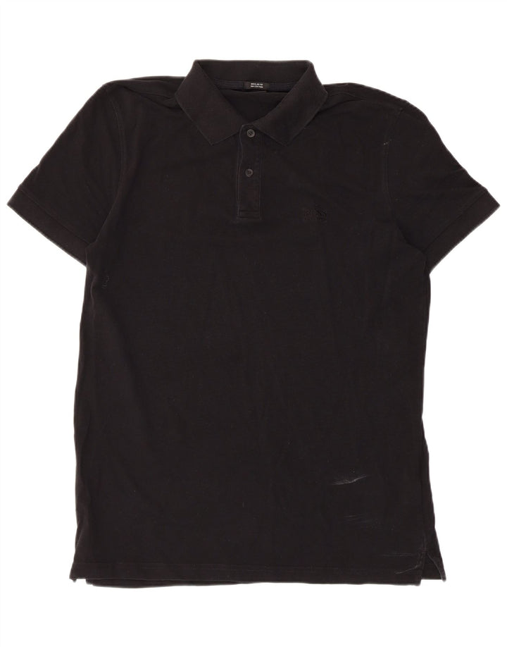 Polo Hugo Boss Hombre Grande Algodón Negro