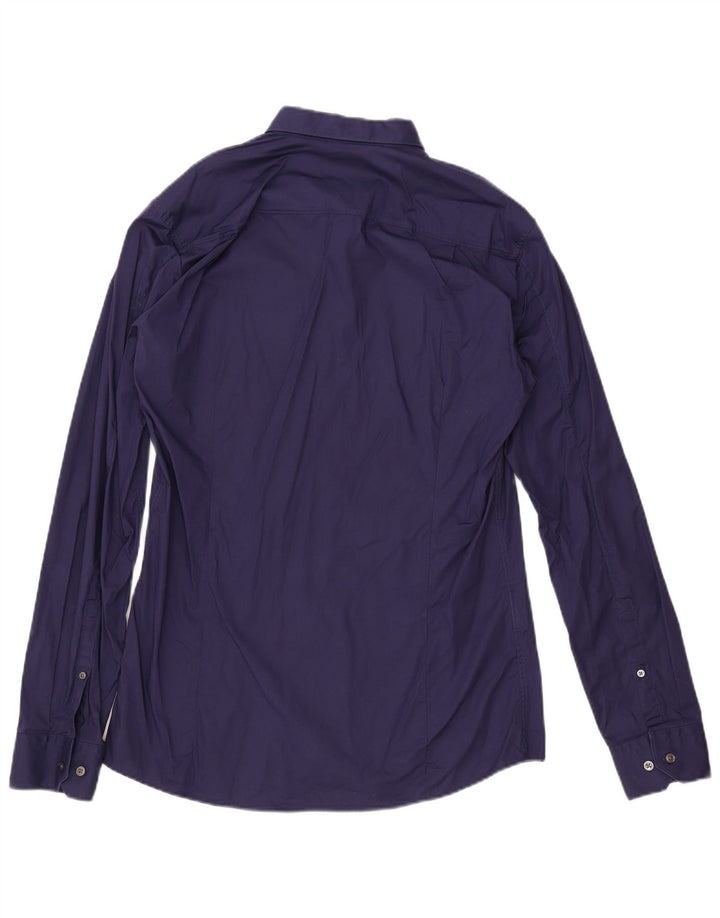 Camisa HUGO BOSS Hombre Slim Fit XL Algodón Azul Marino