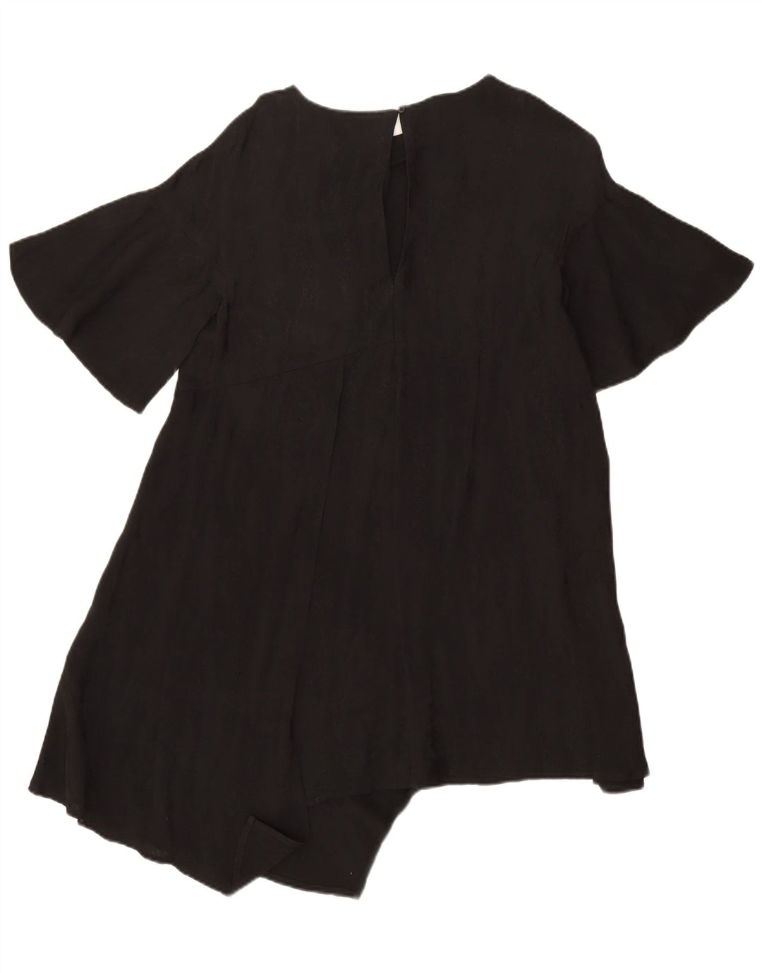 French Connection Vestido asimétrico para mujer UK 40 Small Viscosa negra