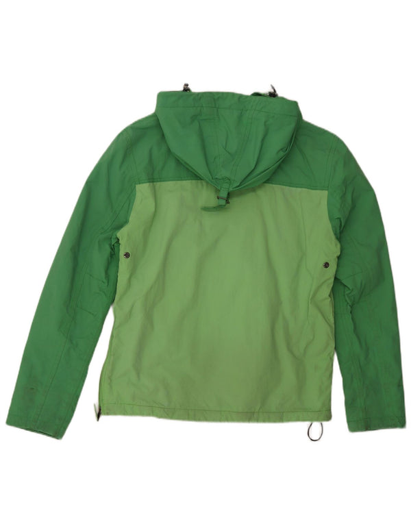 Napapijri Chaqueta anorak con capucha y gráfico para hombre UK 36 Small Verde Colorblock