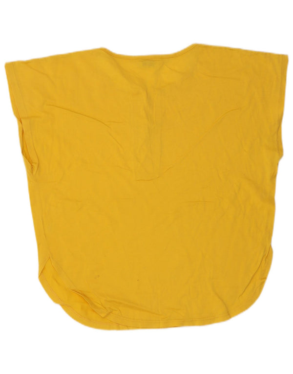 Marella Camiseta gráfica para mujer Top UK 44 Grande Algodón amarillo