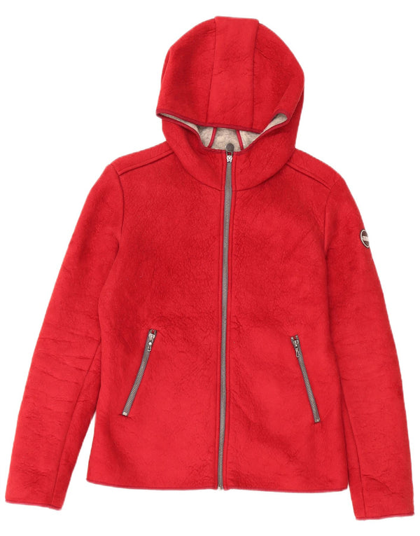 Colmar Mujer Chaqueta Polar Extragrande Con Capucha IT 42 Small Rojo Poliéster